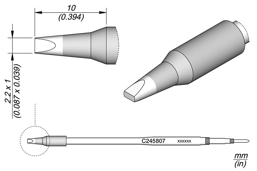 C245807 - Chisel Cartridge 2.2 x 1 L